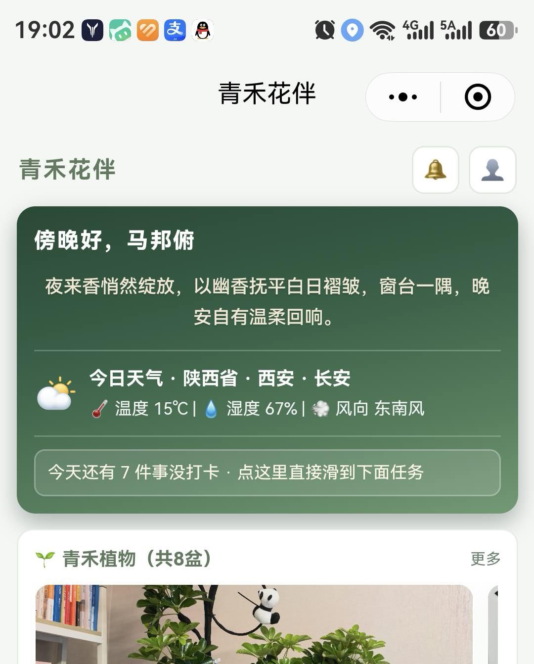 首页 · 智能养护提醒
